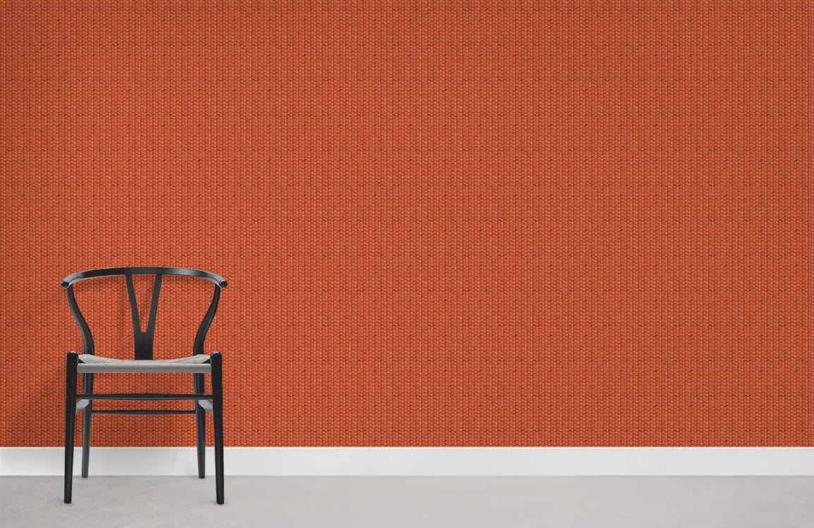 Modern Textured Orange Mural Wallpaper