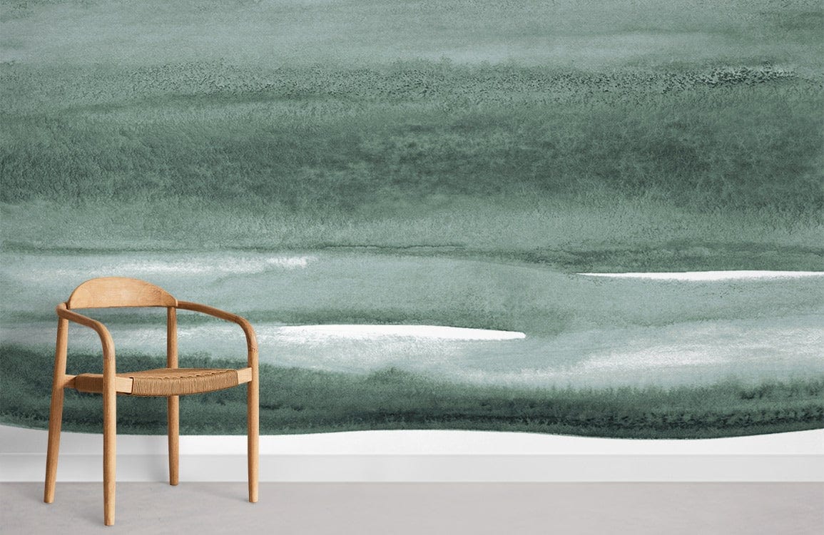 green sandland view wallpaper mural
