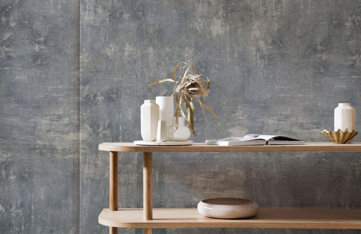 grey mottled wall wallpaper mural hallway decor