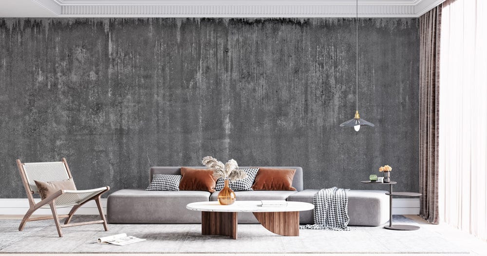 dcor for a living room in an industrial style