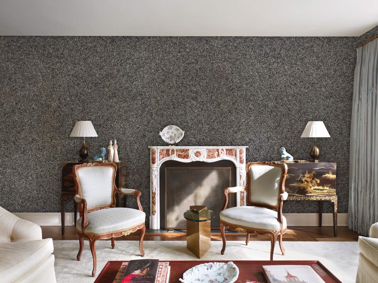 Gray Snow Mosaic Wallpaper Mural Custom Design