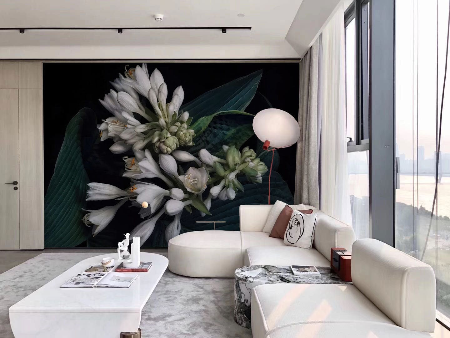 3d visual effect wallpaper mural geust room art design