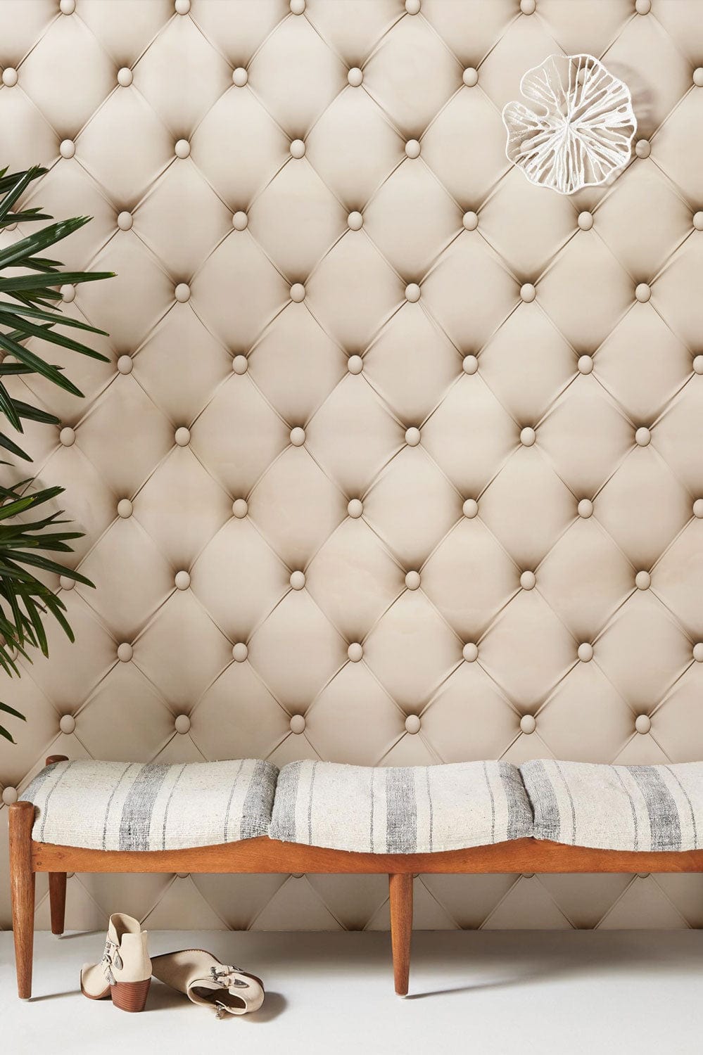 leather surface wallpaper mural for room decoration idea