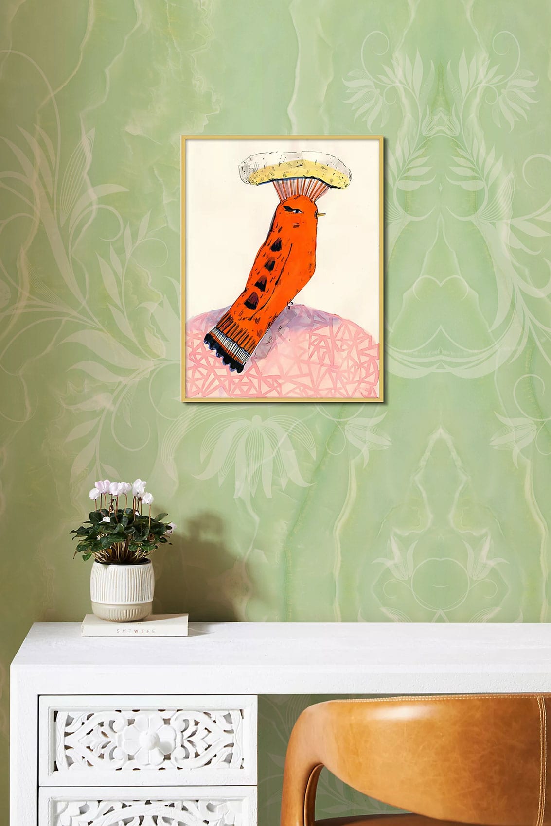 wallpaper mural study room interior design