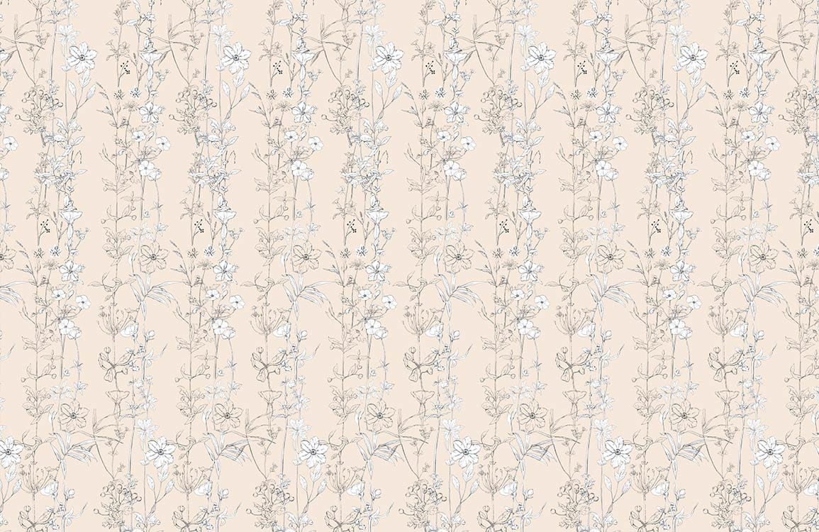 Flower Vine Custom Wallpaper Mural