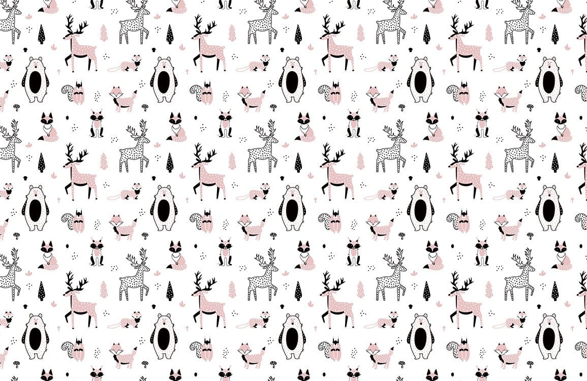 Whimsical Forest Animal Nursery Mural for Wall