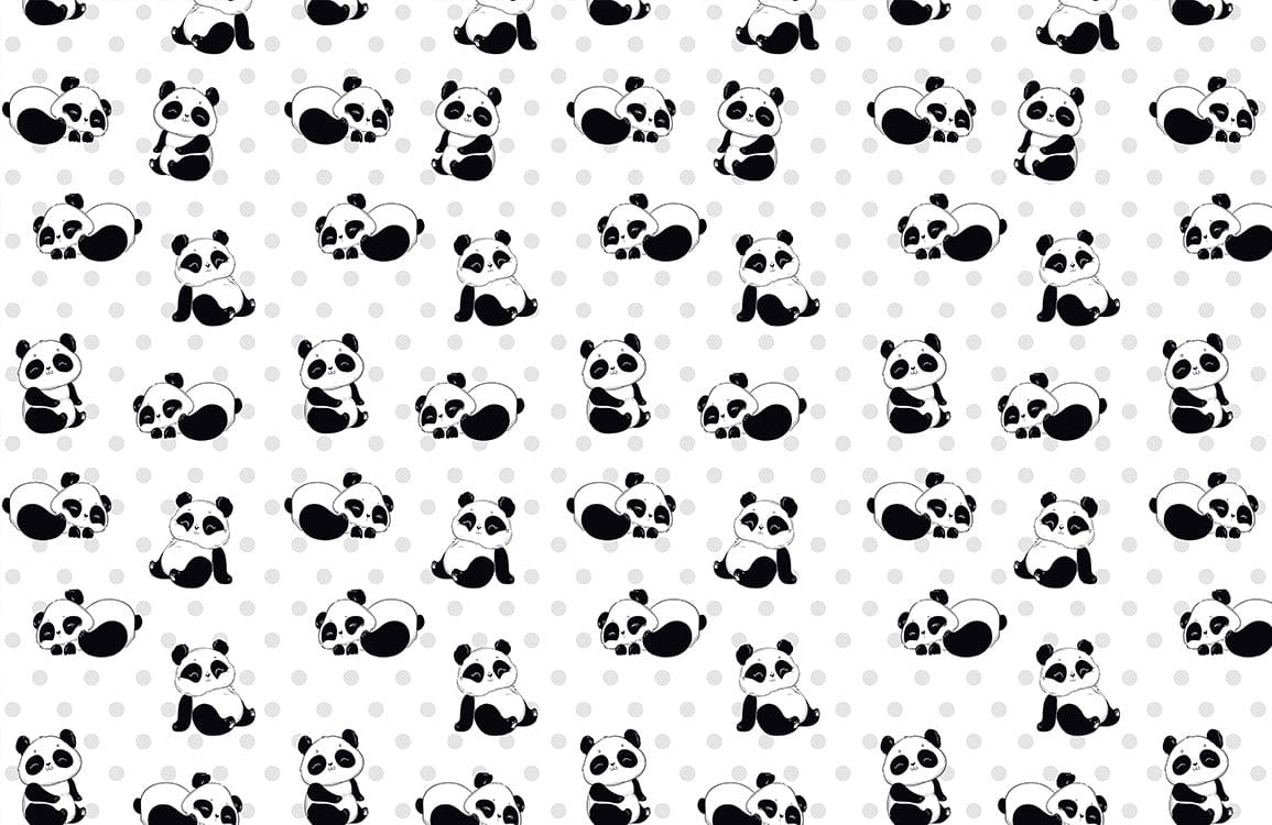 Playful Panda Nursery Kids Mural Wallpaper