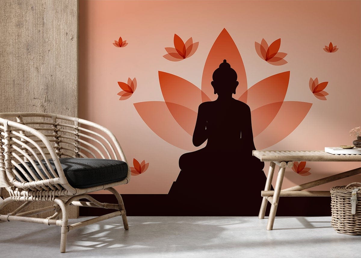 Buddha Samadhi Religious Wall Murals Decoration Idea
