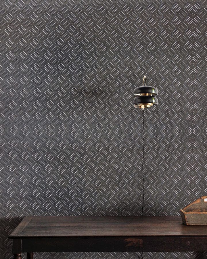 Geometric Herringbone Pattern Mural Wallpaper