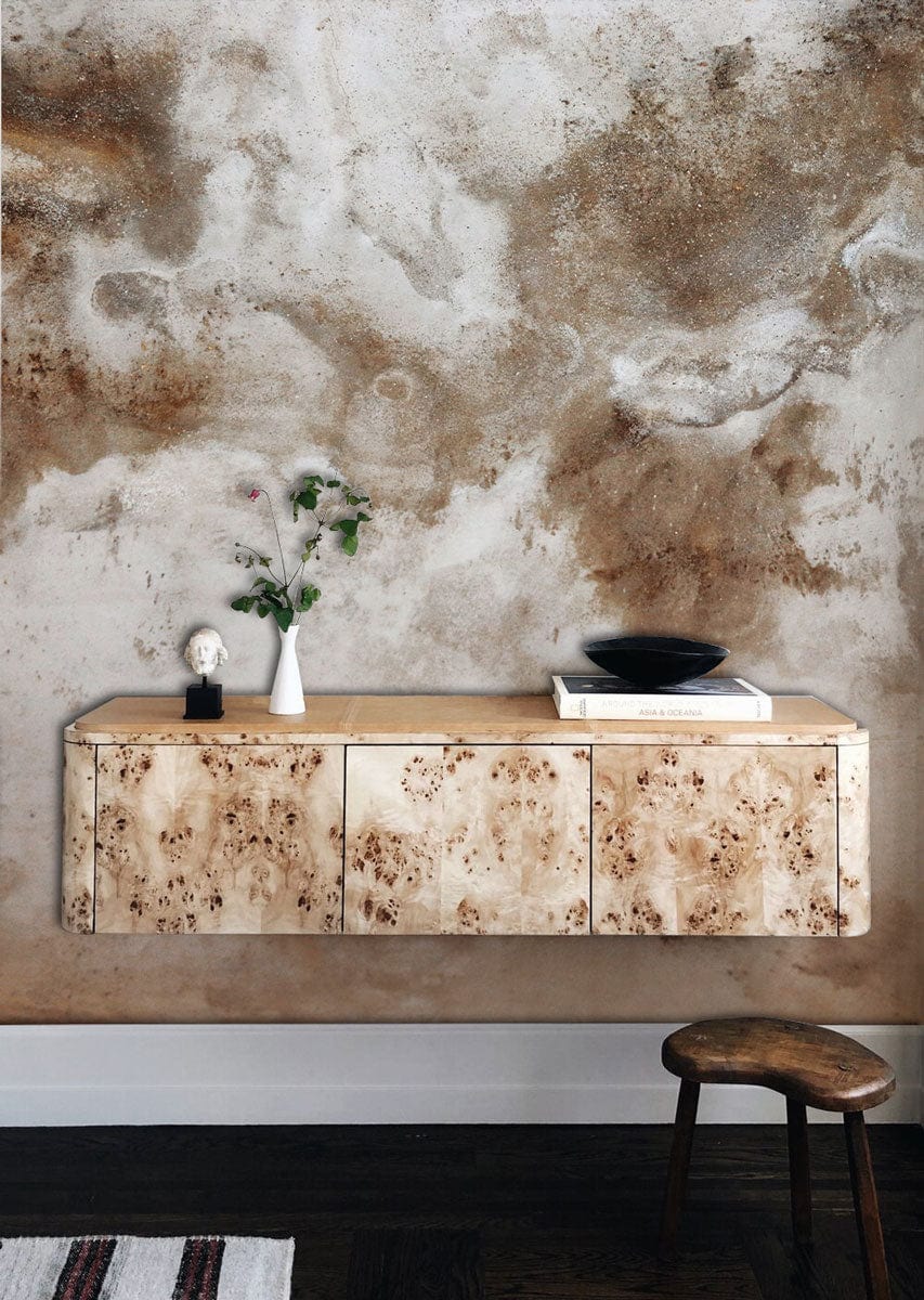 industrial style wall mural bathroom custom design