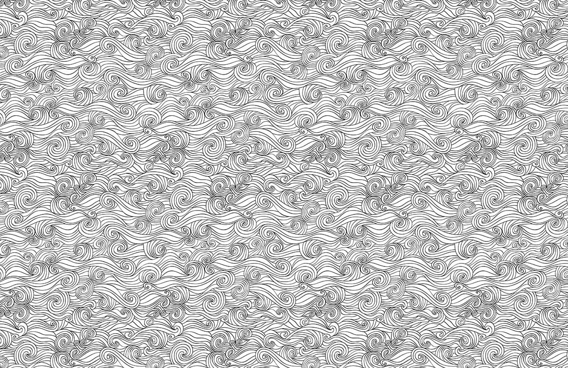 Abstract Swirl Pattern Black Wallpaper Mural