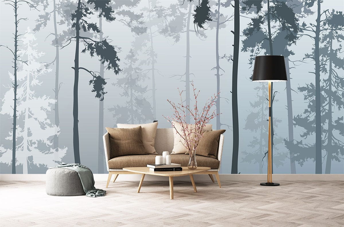 Deer in Forest Wallpaper Mural for hallway