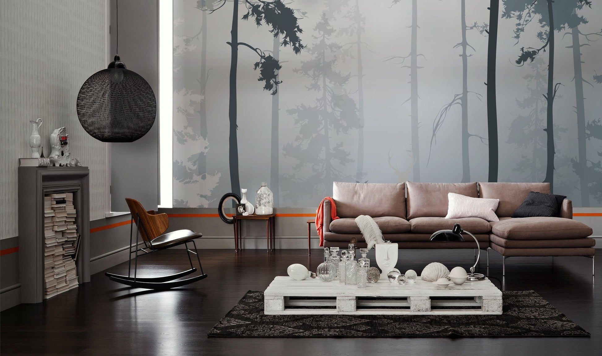 Deer in Forest Wallpaper Mural for living Room decor