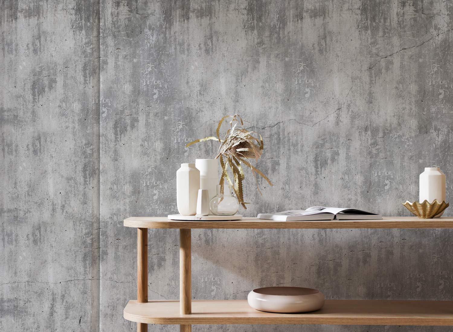 Modern Grey Concrete Textured Mural for Wall