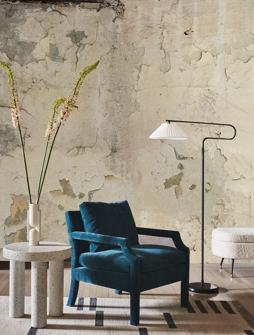 mottled peeling wall mural lounge decoration idea