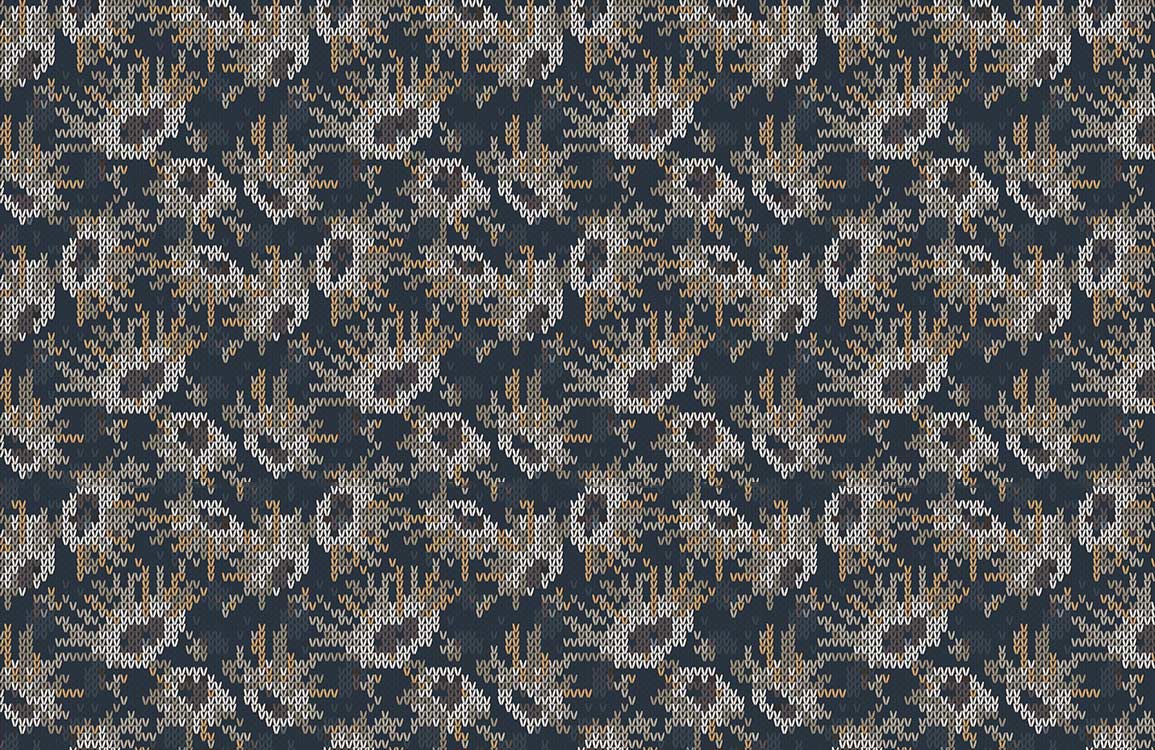 Knitting Sweater Pattern Mural Wallpaper Art Design