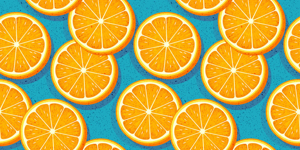 Orange wallpaper in the spirit of summer