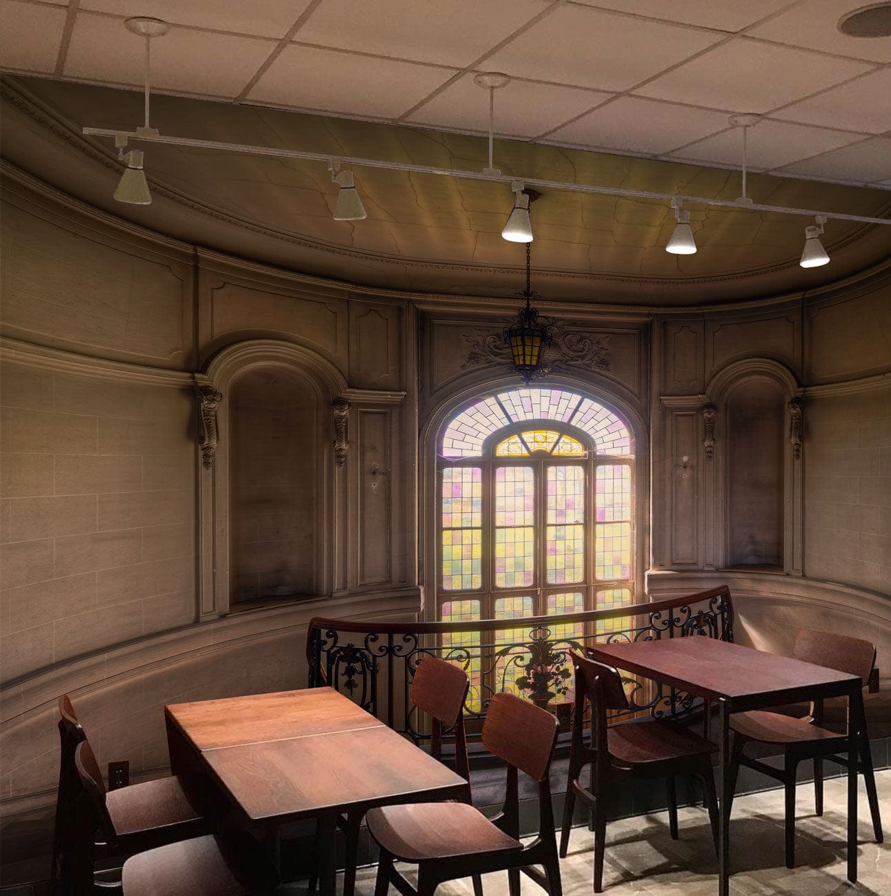 art decor wallpaper mural restaurant decoration idea