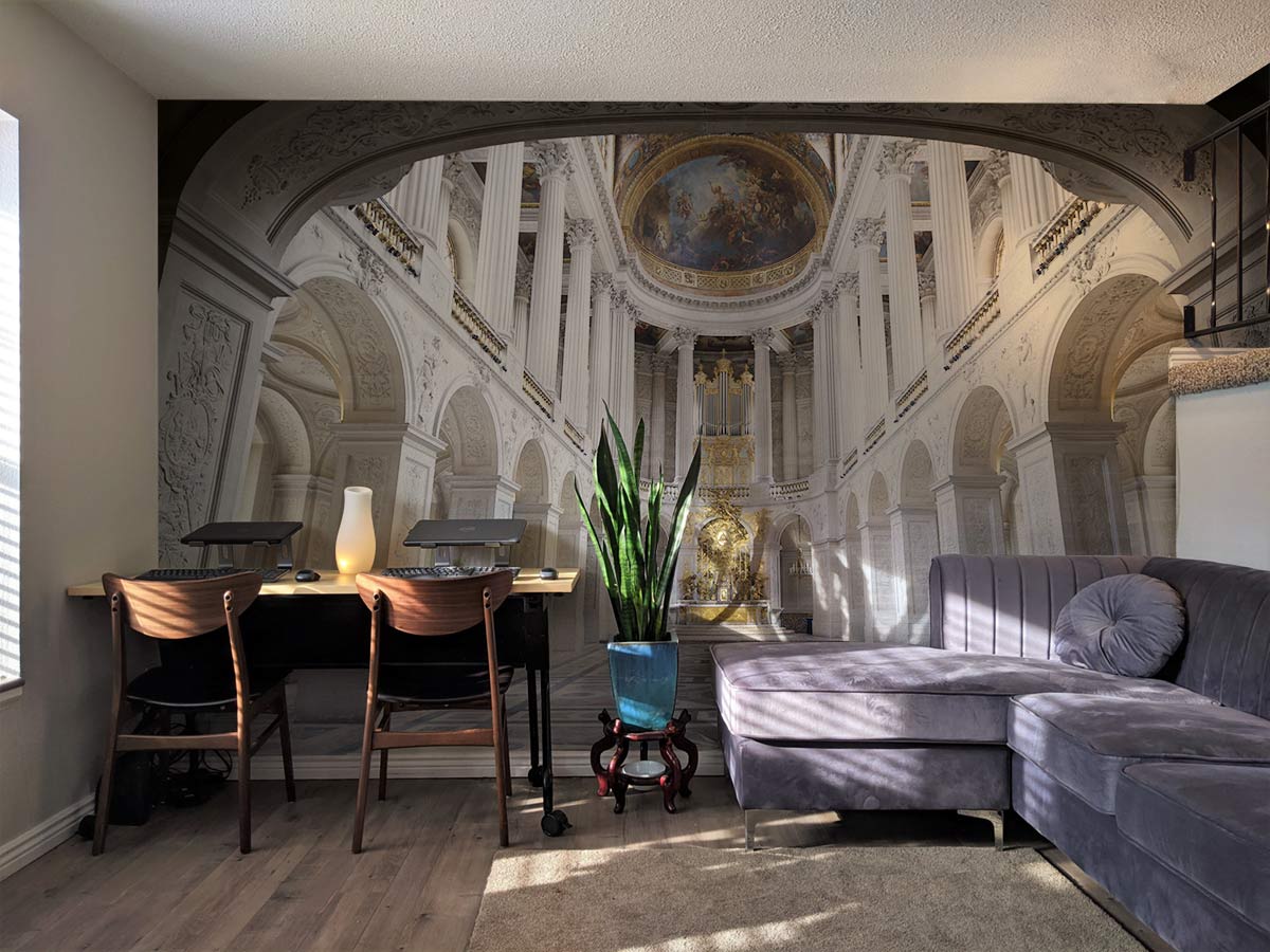 home office Versailles Palace scenery mural decoration