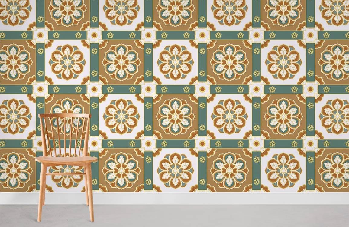 The Mural Room Features Wallpaper in the Style of a Palace