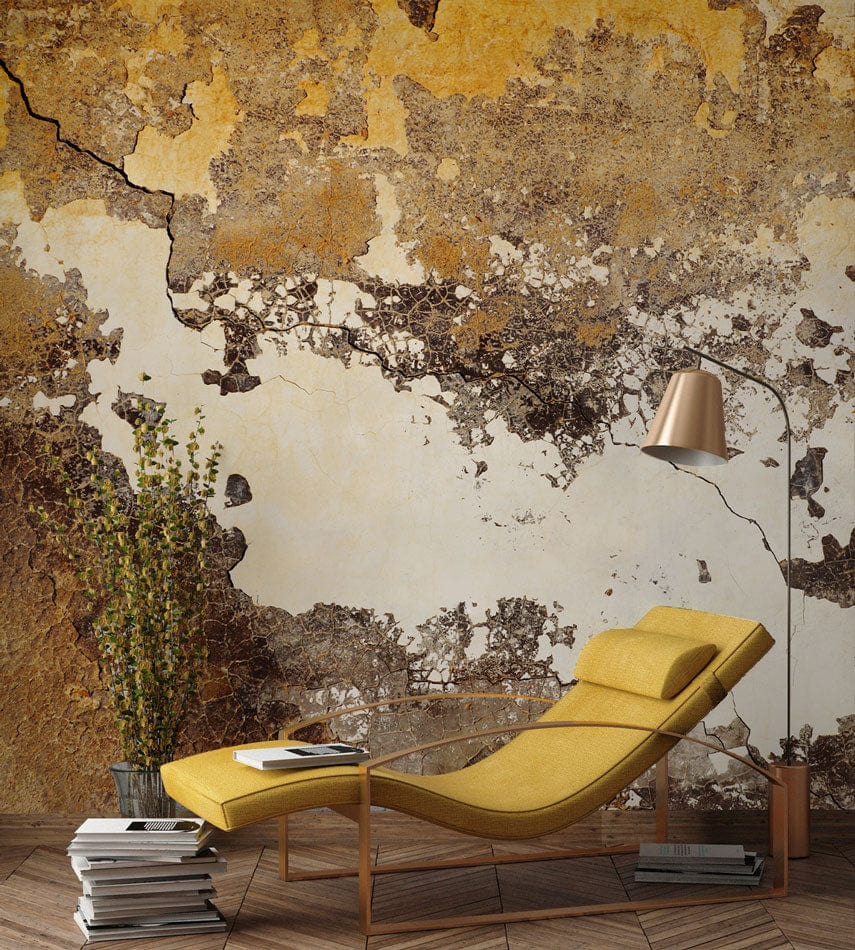 industrial concrete wall mural hallway decoration