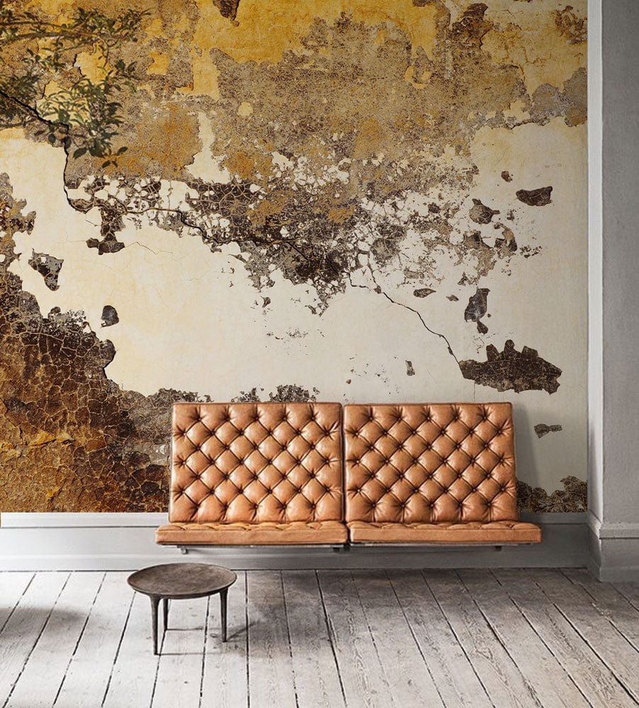 abstract wallpaper mural home office decor idea