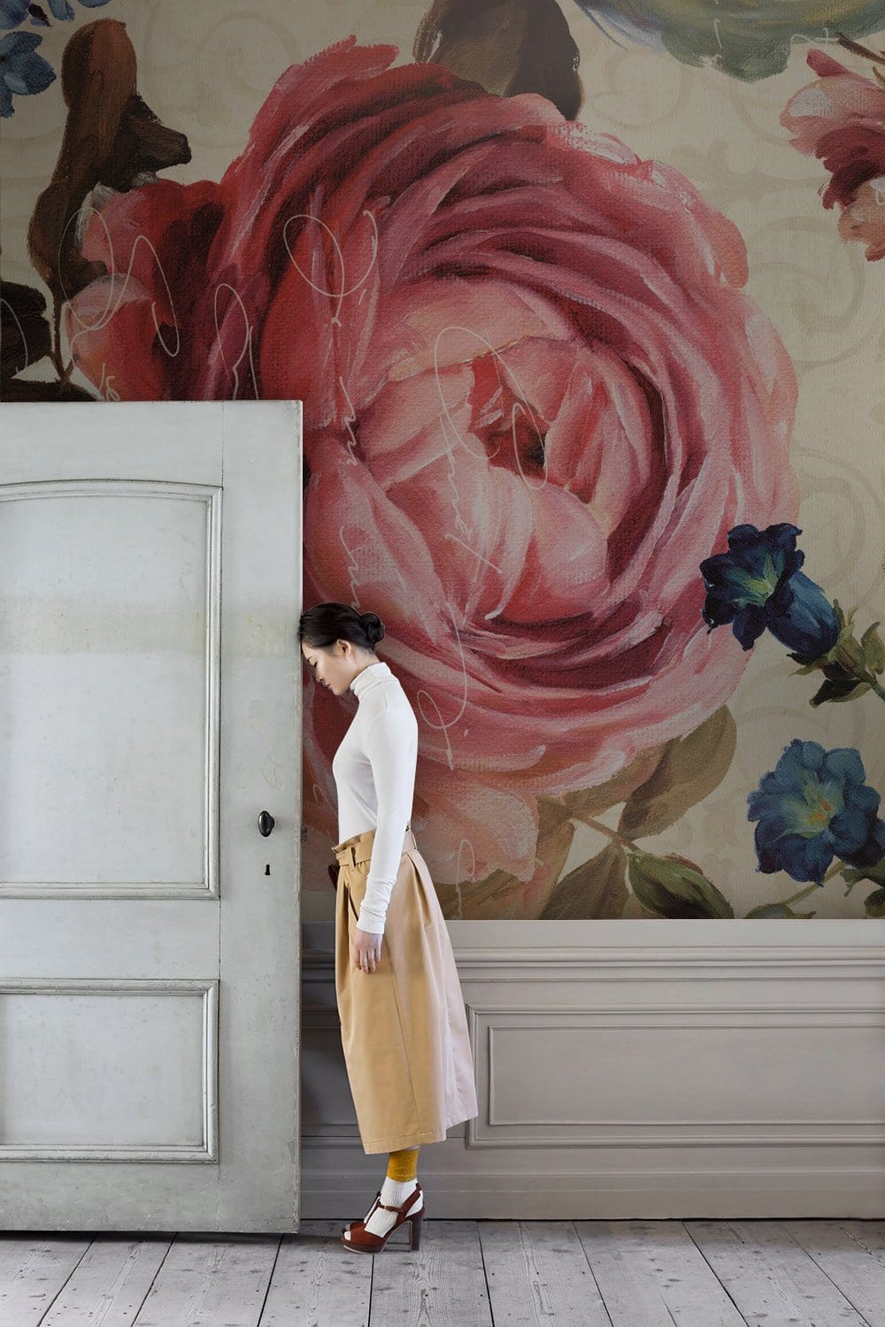 Vintage Floral Blossom Wall Mural Wallpaper