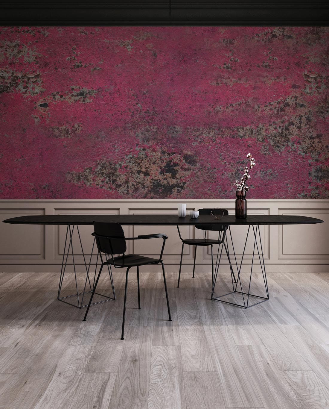 color rose rust original wall mural art decoration
