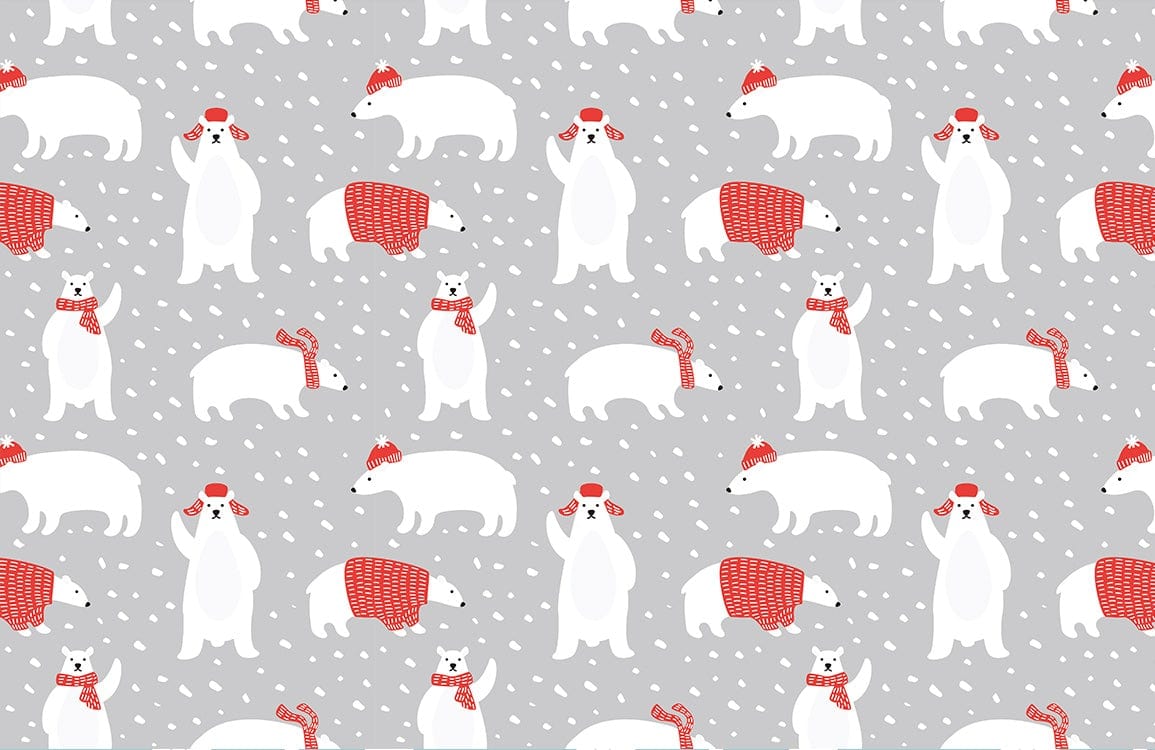 Polar Bear Cartoon Wallpaper Home Decor