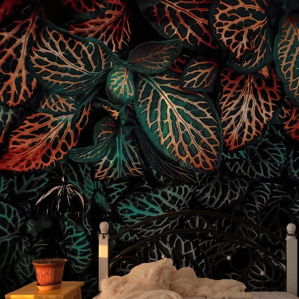 green leaves wallpaper mural lounge decoration