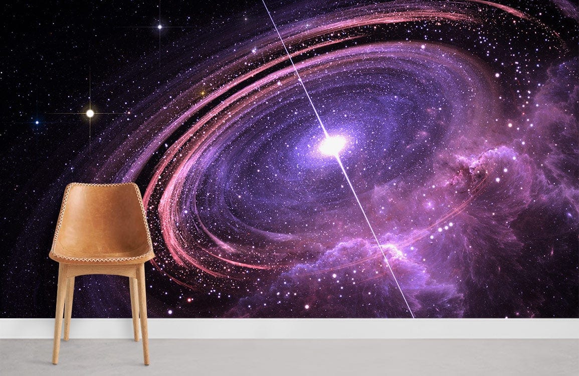 shining galaxy purple Wallpaper Mural for room decor
