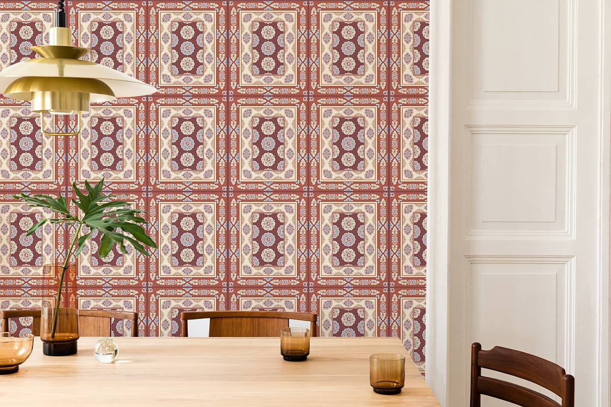 Rectangle Patterns Wallpaper Mural Decoration Art