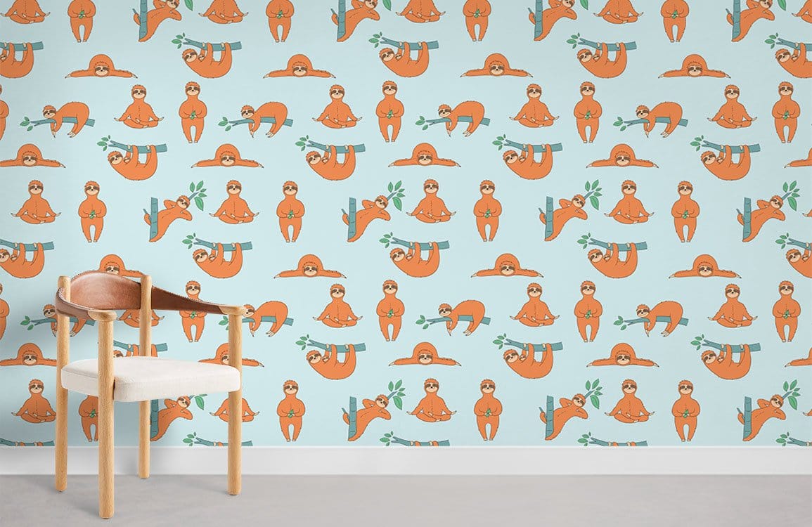 Whimsical Foxes Children's Room Mural Wallpaper