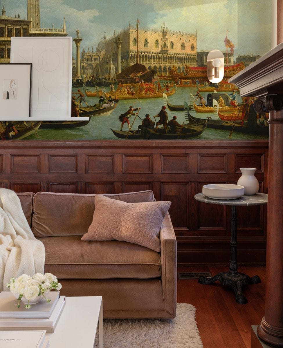 Return of the Bucentoro to the Molo on Ascension Day Wallpaper Mural for living room decor