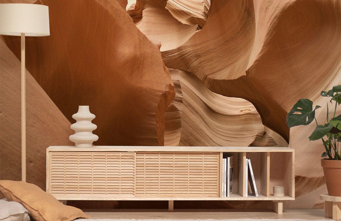 rock cave wallpaper mural for hallway decor