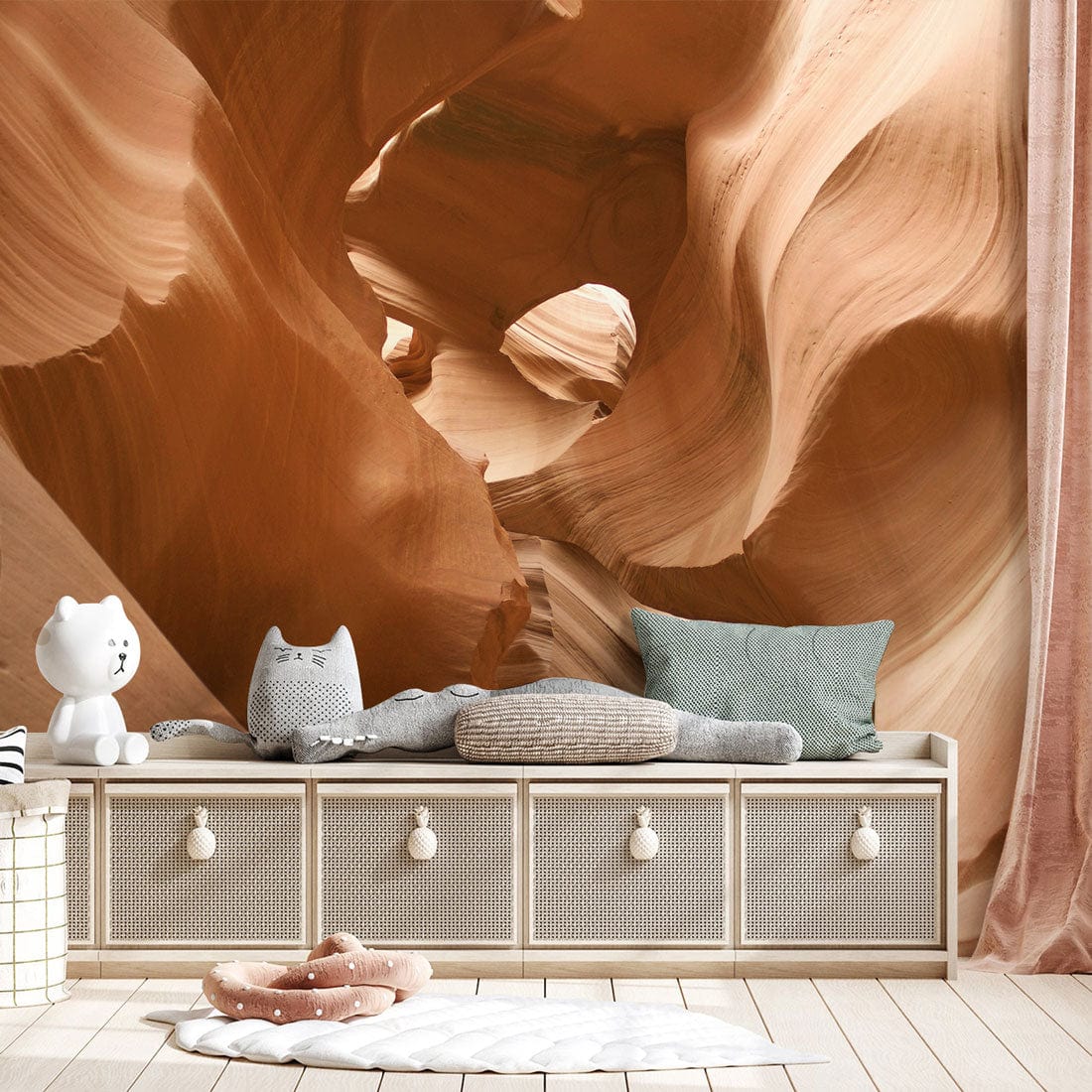 rock cave wallpaper mural for room decoration inspiration