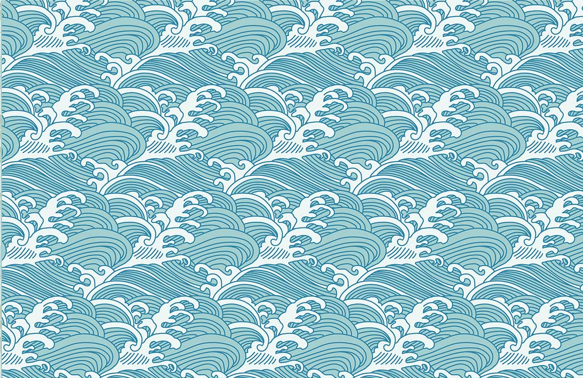 Rough Sea Pattern Ocean Mural