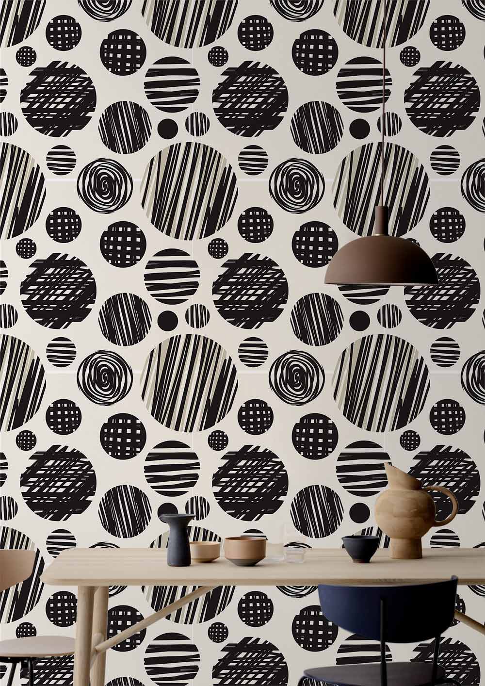 Doodle Circle Wallpaper Mural