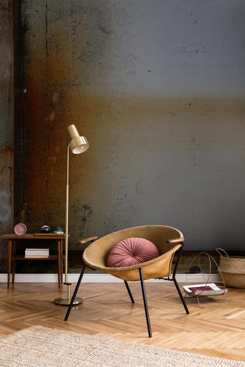 Rustic Graffiti Wall Cool Wallpaper Hallway