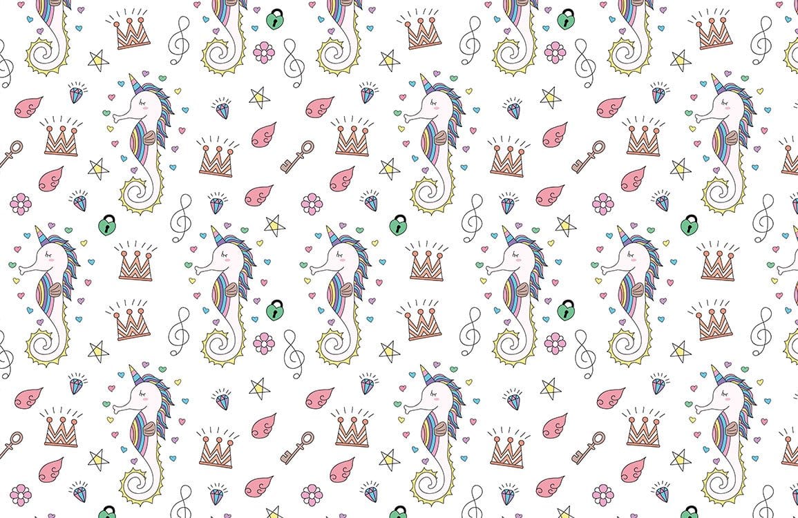 Enchanting Unicorn Princess Mural Wallpaper