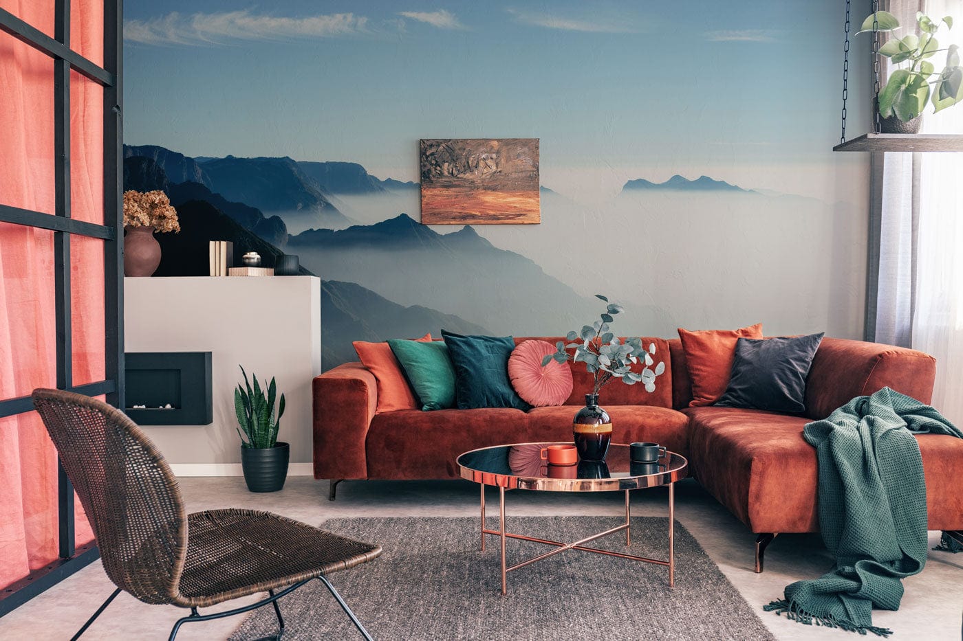 Wallpaper Mural of Sea of Clouds at Peak Landscapes, Suitable for Living Room Decoration