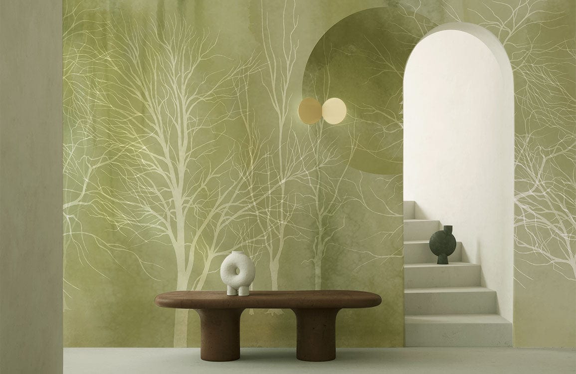 Mystical Forest Watercolor Mural Wallpaper