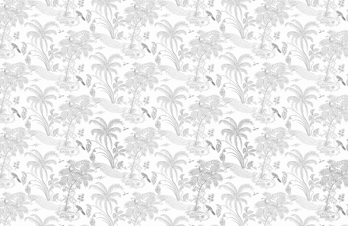 Tropical Jungle Animal Print Wallpaper
