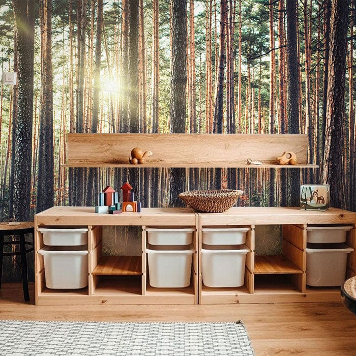 forest standing wall mural hallway decoration idea