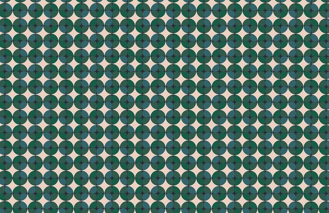 green circle pattern wallpaper art design