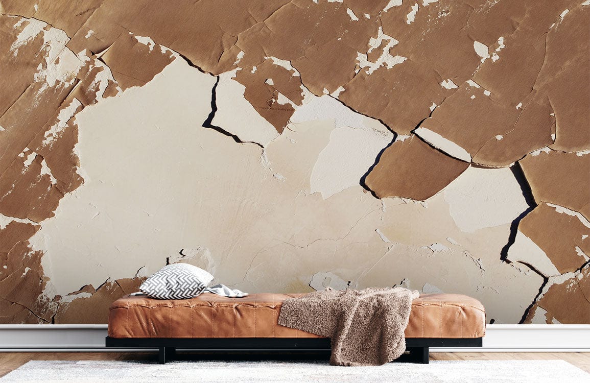 spliced industrial wall mural for room decoration idea