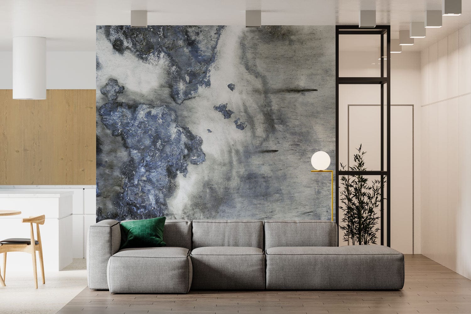 stained wall accent wall mural hallway decoration idea