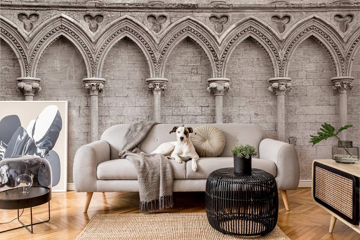 Rome style arch building wall mural decoration