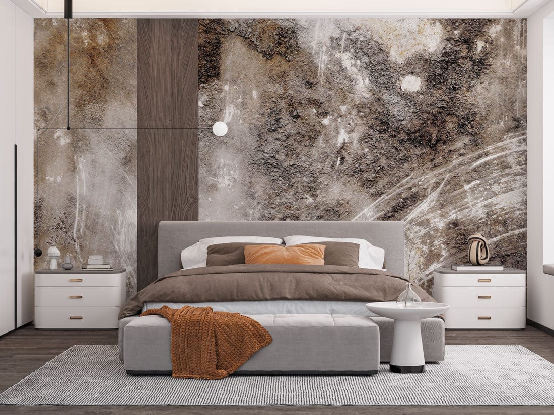 texture mottled wall mural bedroom design