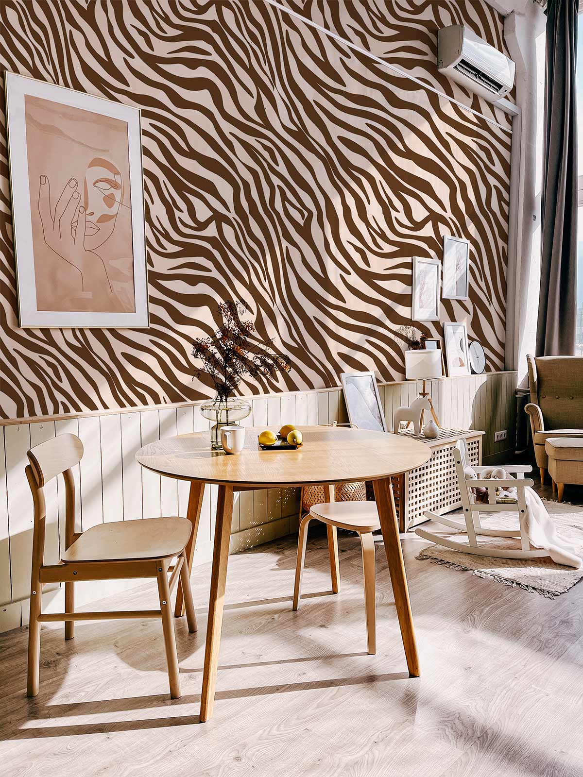 unusual tiger fur pattern wall mural home decor